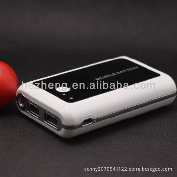 6600mAH logo imprint Lithium Power Bank Charge Built-in with Charge and Discharge Cable